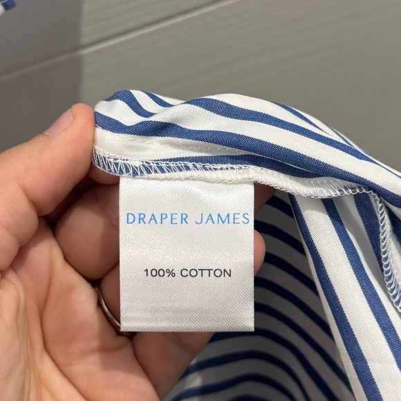 Draper James Women's Smocked Dress White and Blue Size 3X - Picture 6 of 8